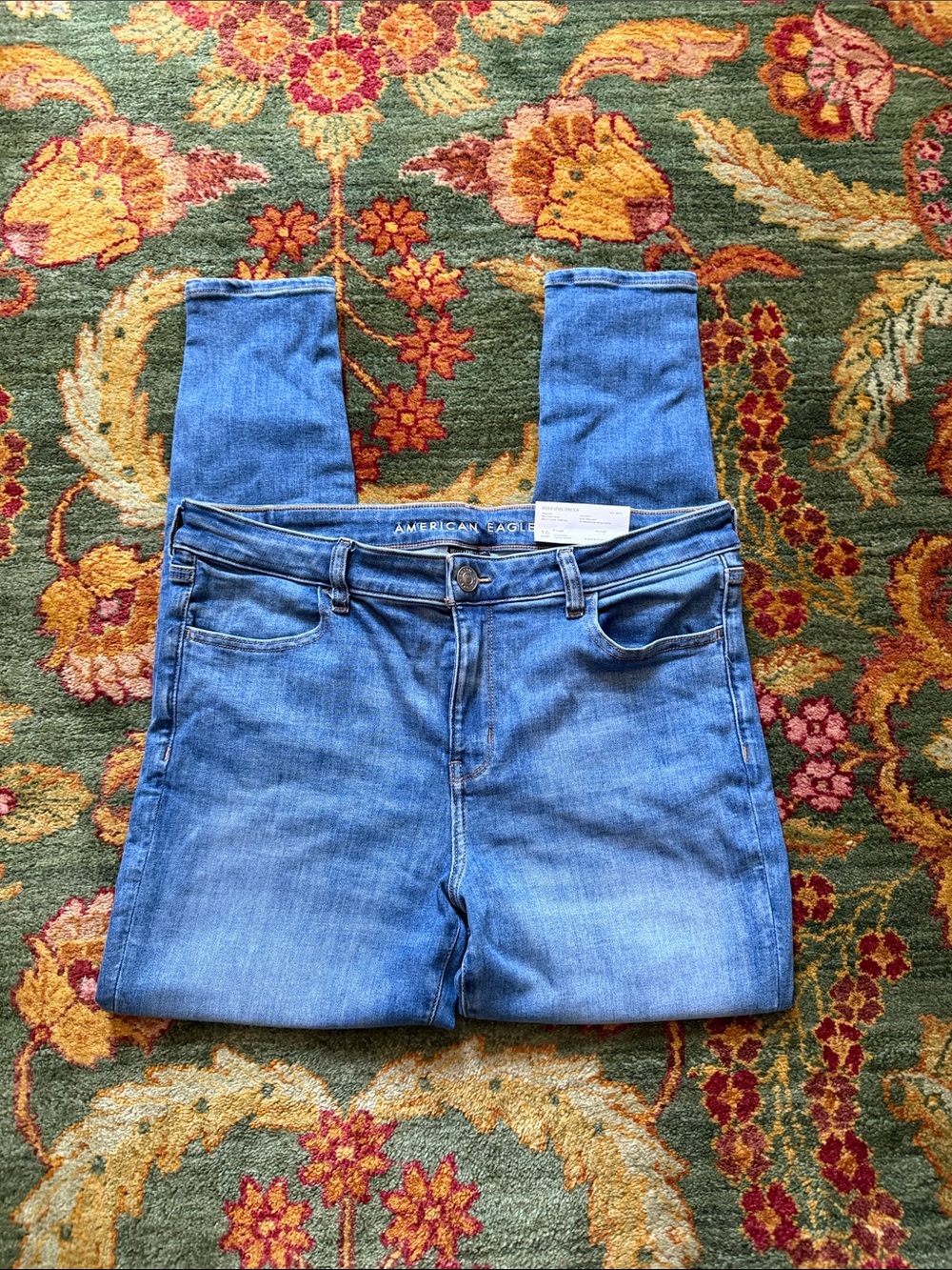 American Eagle Outfitters NWT Next level stretch Brilliant Blue Jegging Sz 16